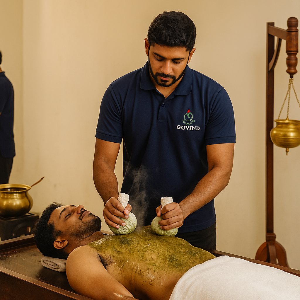 Patra Pinda Sweda (Leaf Bundle Fomentation)